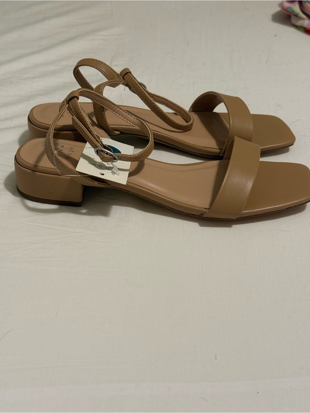 NWT | A New Day | Delores Tan Block Heel Sandal With Ankle Strap | sz 9 - Picture 3 of 8